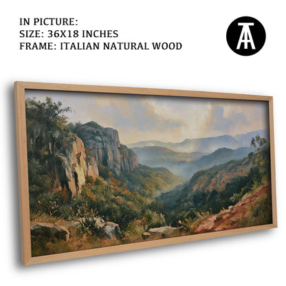 Artwork in Natural Wood Frame