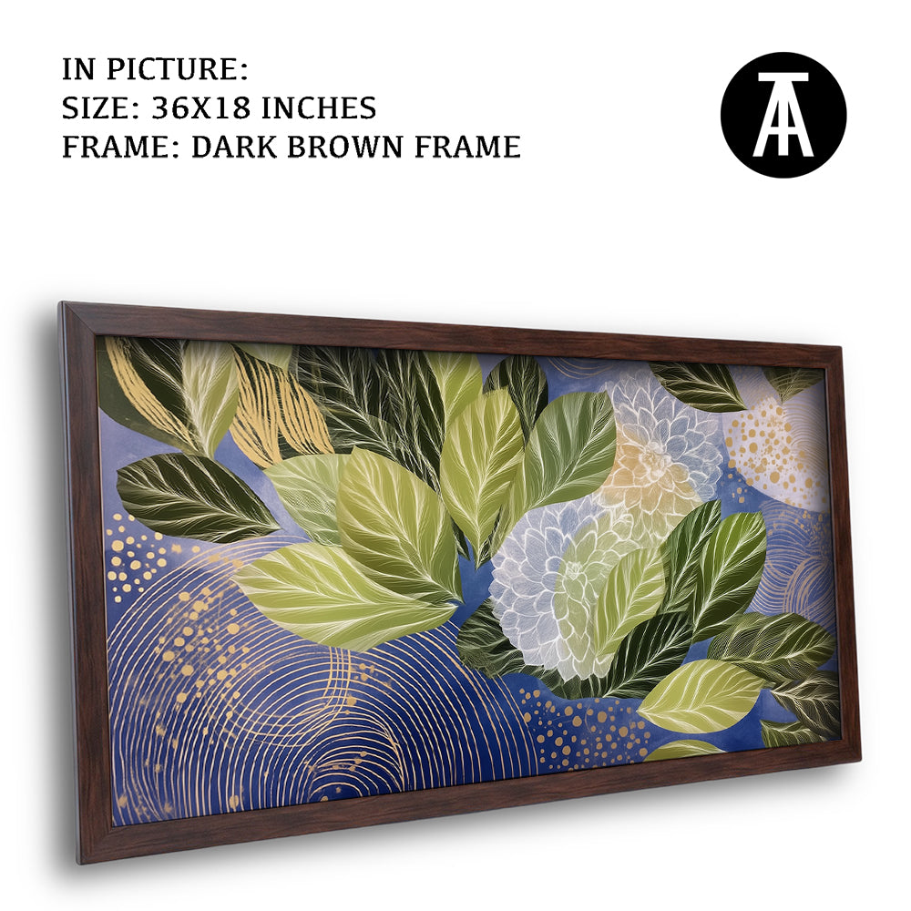 Artwork in Dark Brown Frame