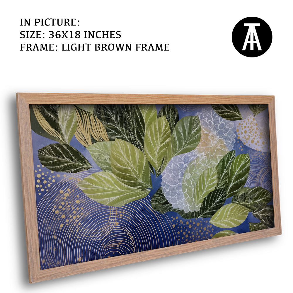 Artwork in Light Brown Frame