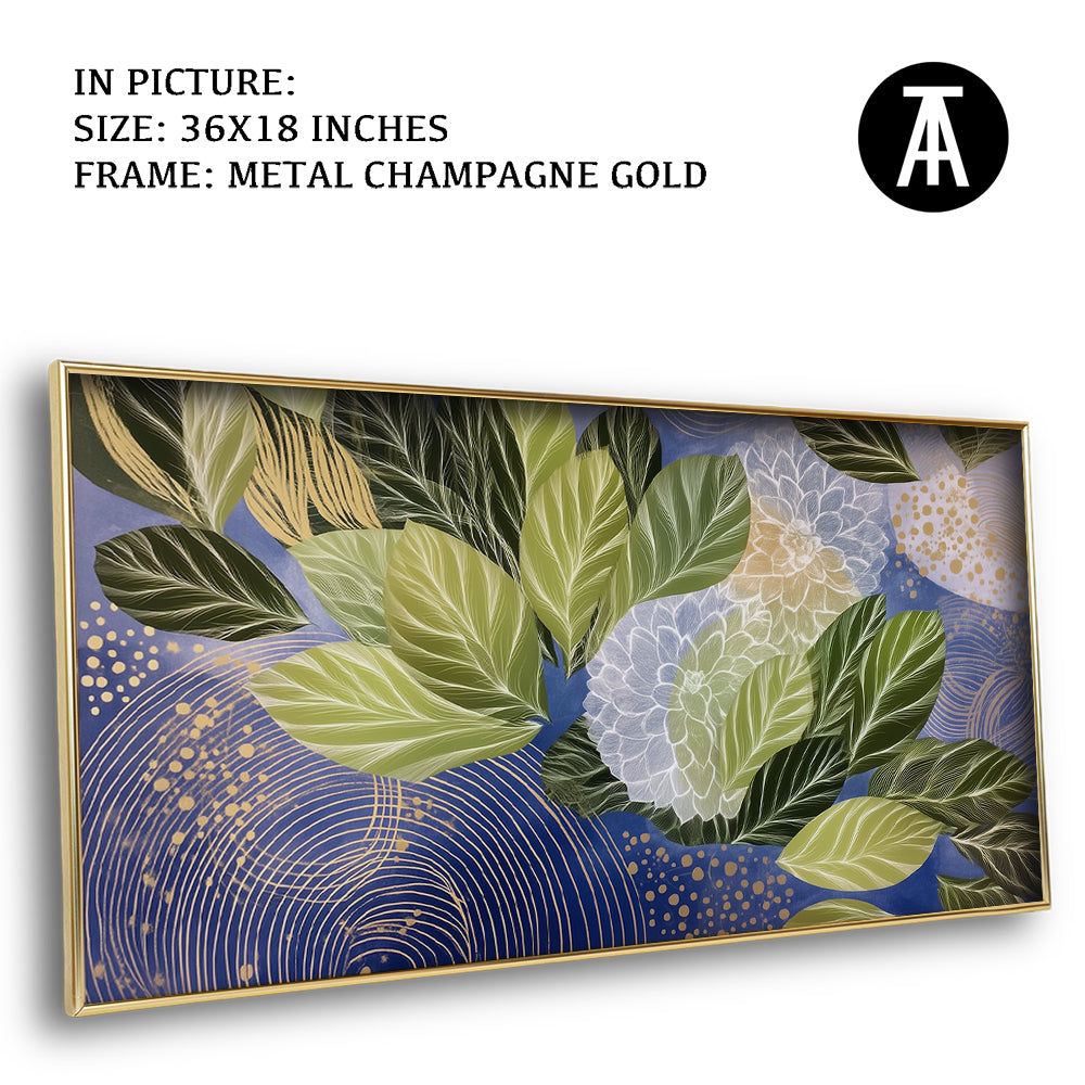 Artwork in Metal Champagne Gold Frame