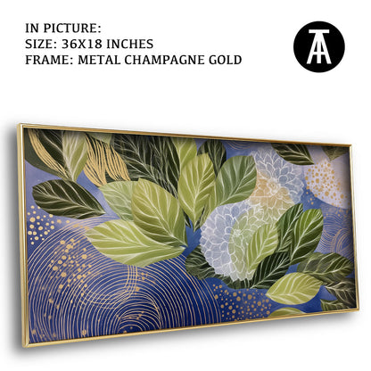 Artwork in Metal Champagne Gold Frame