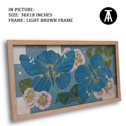 Artwork in Light Brown Frame