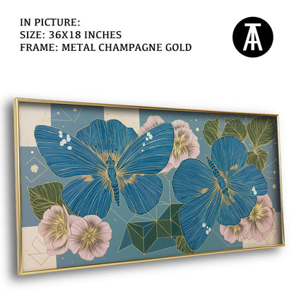 Artwork in Metal Champagne Gold Frame