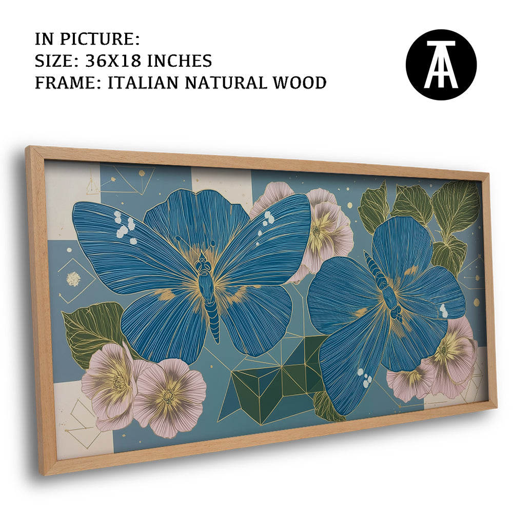 Artwork in Natural Wood Frame