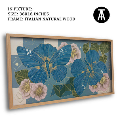 Artwork in Natural Wood Frame