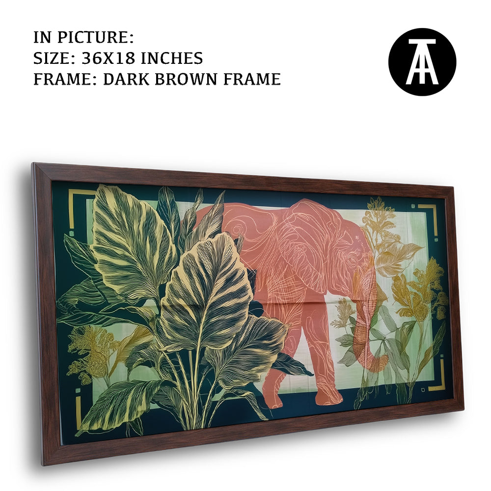 Artwork in Dark Brown Frame