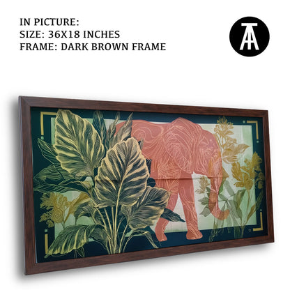 Artwork in Dark Brown Frame