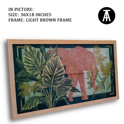 Artwork in Light Brown Frame