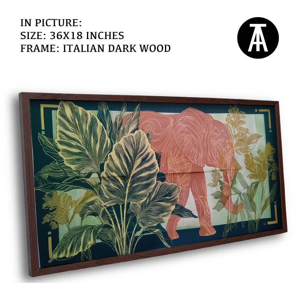 Artwork in Dark Wood Frame