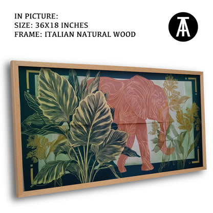 Artwork in Natural Wood Frame
