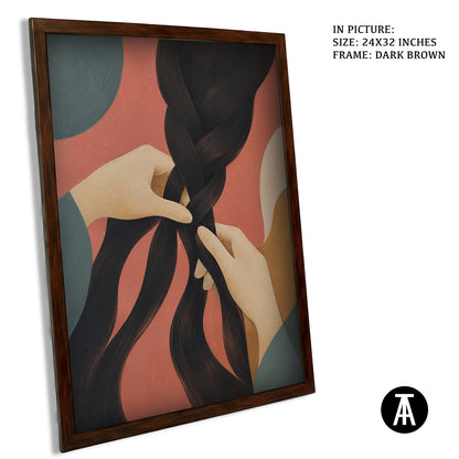 Artwork in Dark Brown Frame