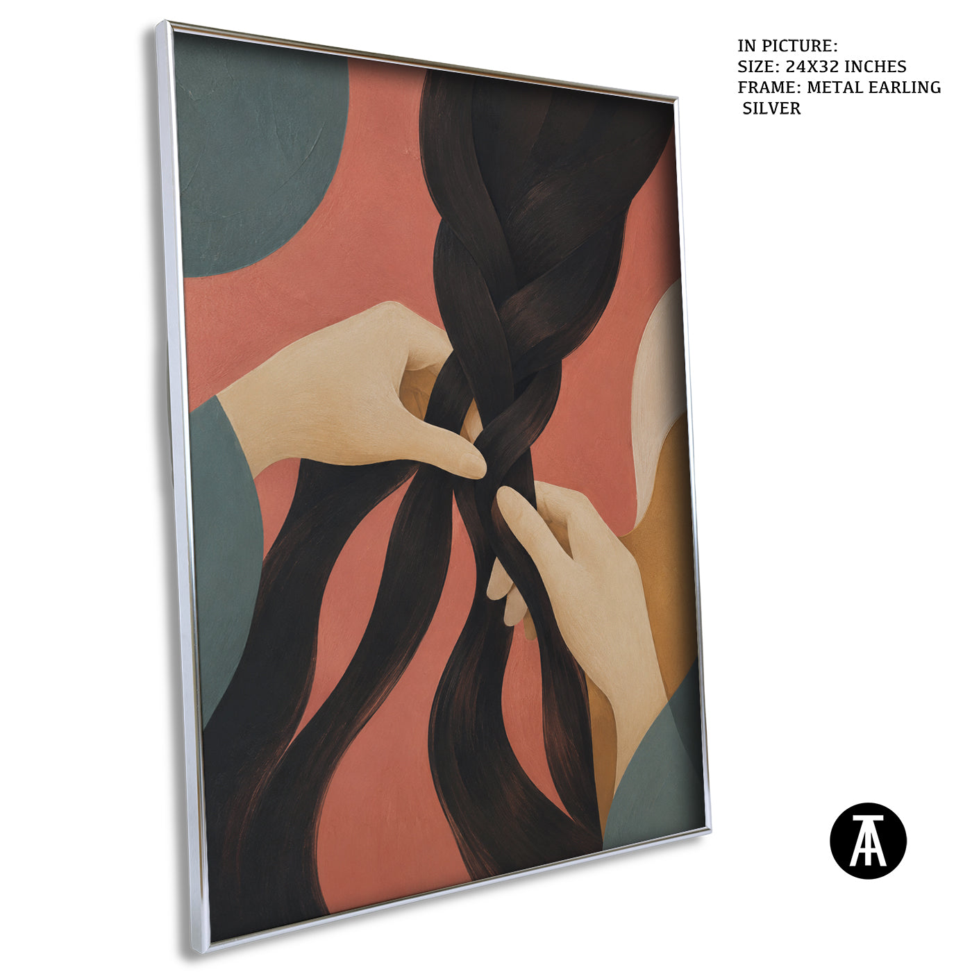 Artwork in Metal Earling Silver Frame