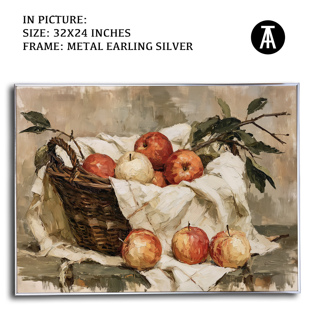 Artwork in Metal Earling Silver Frame