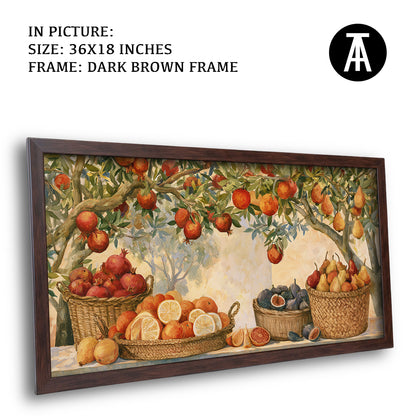 Artwork in Dark Brown Frame