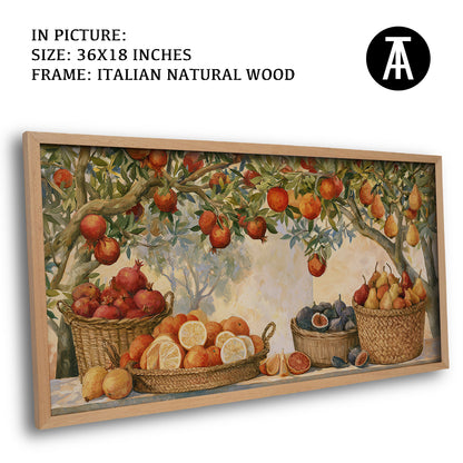 Artwork in Natural Wood Frame