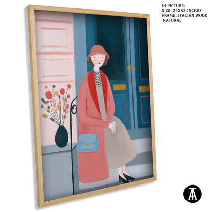 Artwork in Natural Wood Frame