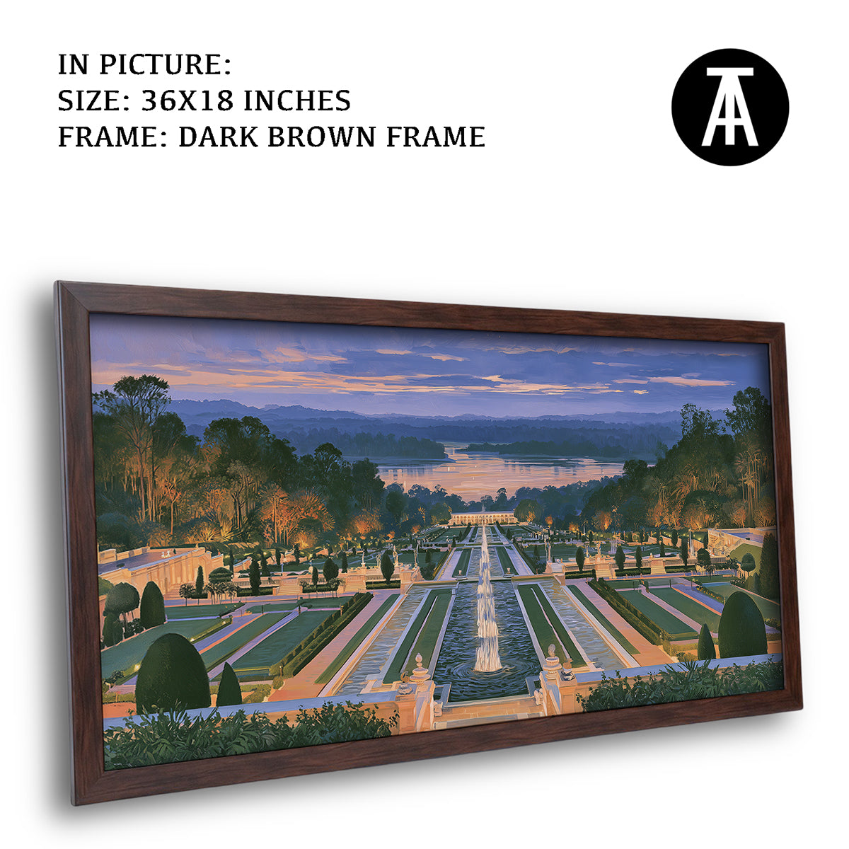 Artwork in Dark Brown Frame