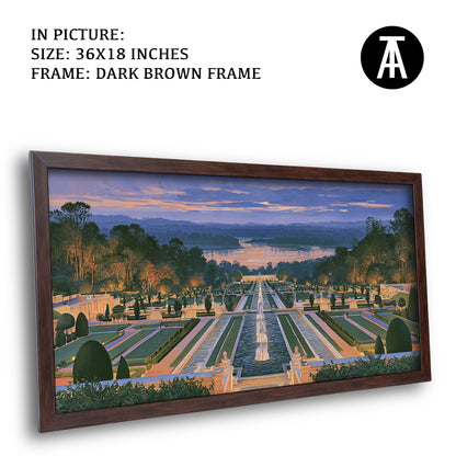 Artwork in Dark Brown Frame