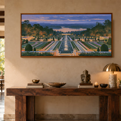 Panoramic Indian Painting in a Lifestyle Setting