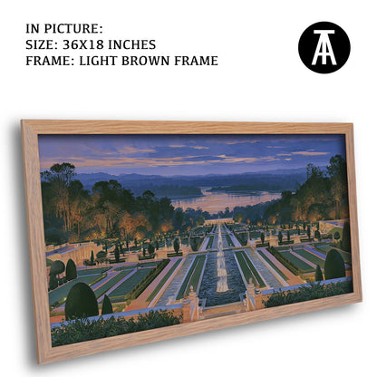 Artwork in Light Brown Frame