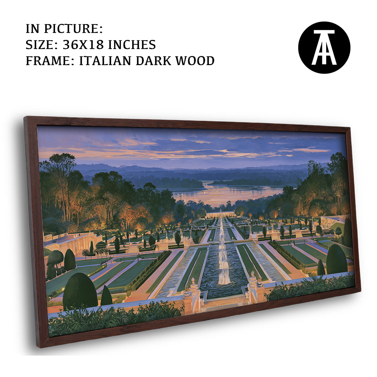 Artwork in Dark Wood Frame