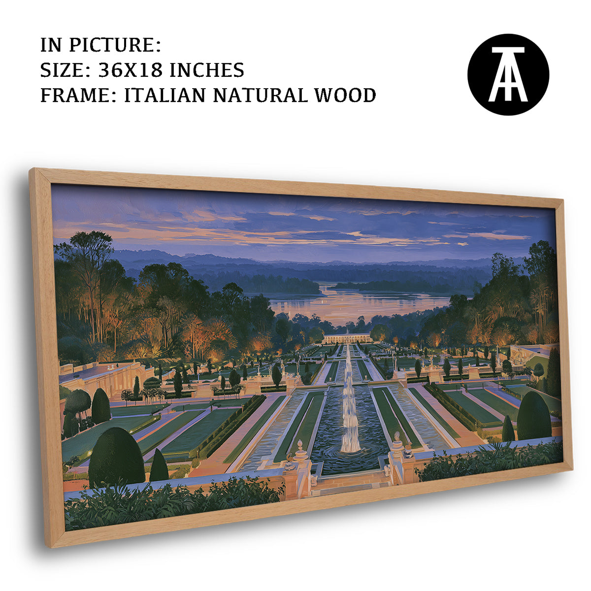 Artwork in Natural Wood Frame