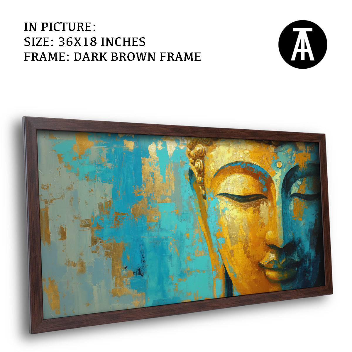 Artwork in Metal Champagne Gold Frame