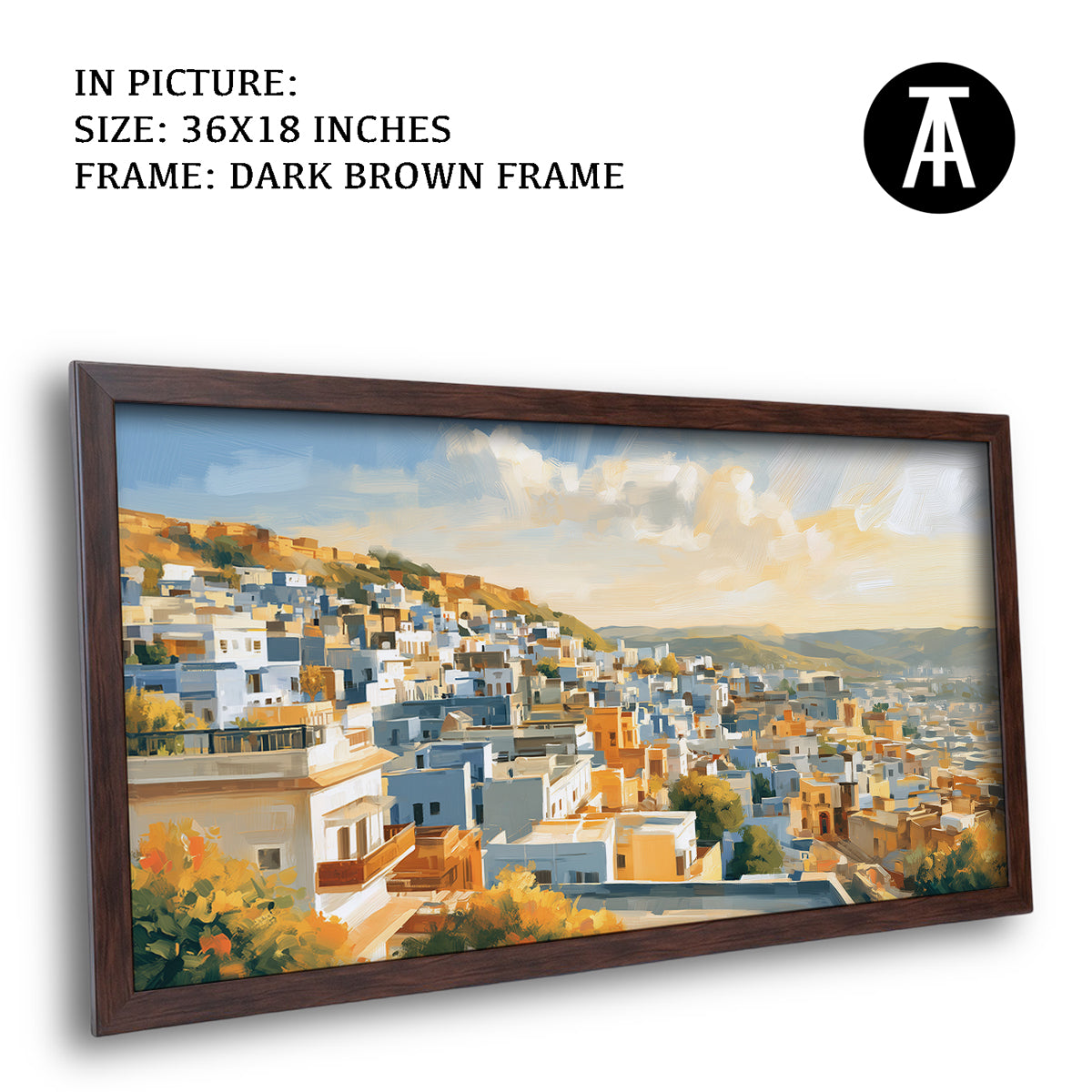 Artwork in Dark Brown Frame