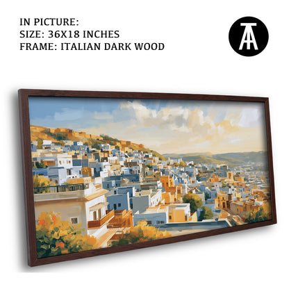 Artwork in Dark Wood Frame