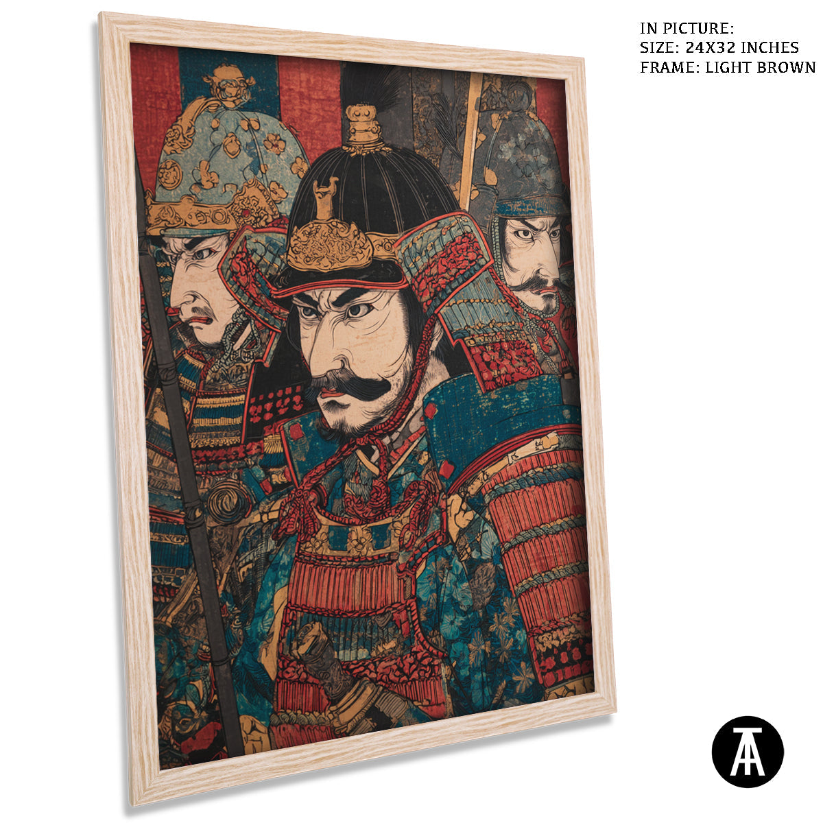 Artwork in Dark Brown Frame