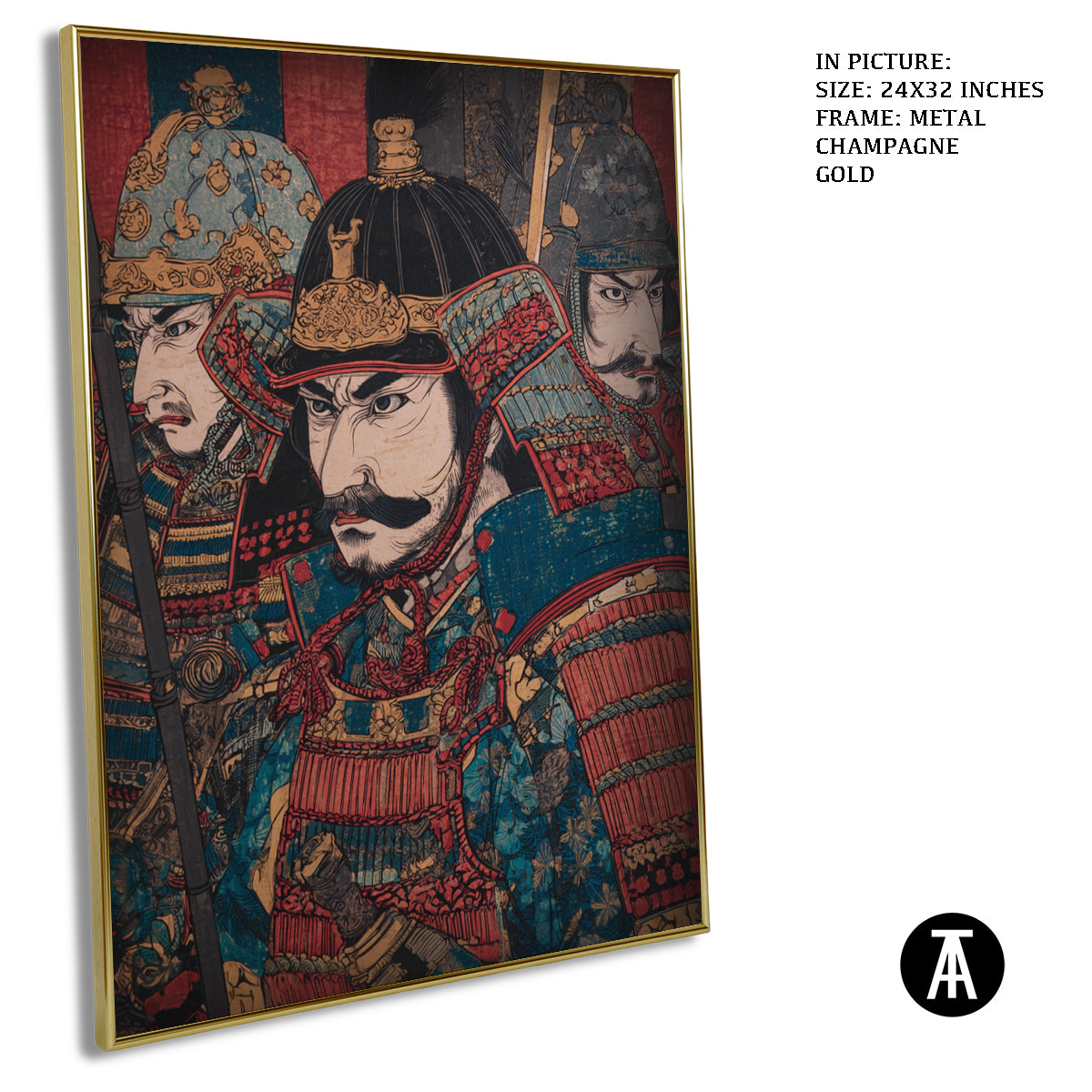 Artwork in Light Brown Frame