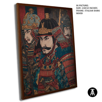 Artwork in Dark Wood Frame