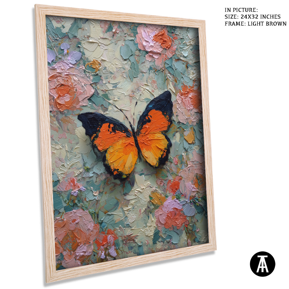 Artwork in Dark Brown Frame