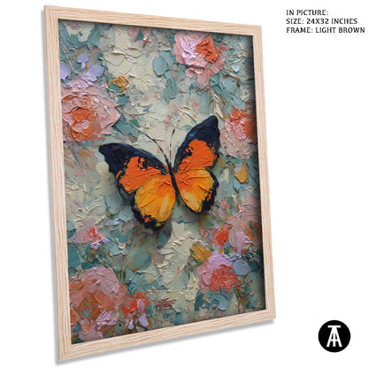 Artwork in Dark Brown Frame