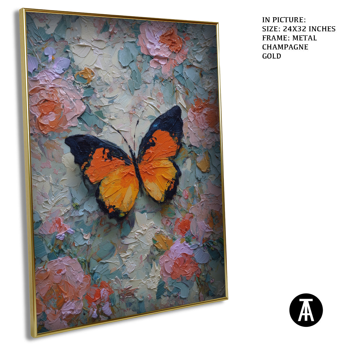 Artwork in Light Brown Frame