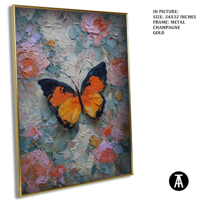 Artwork in Light Brown Frame