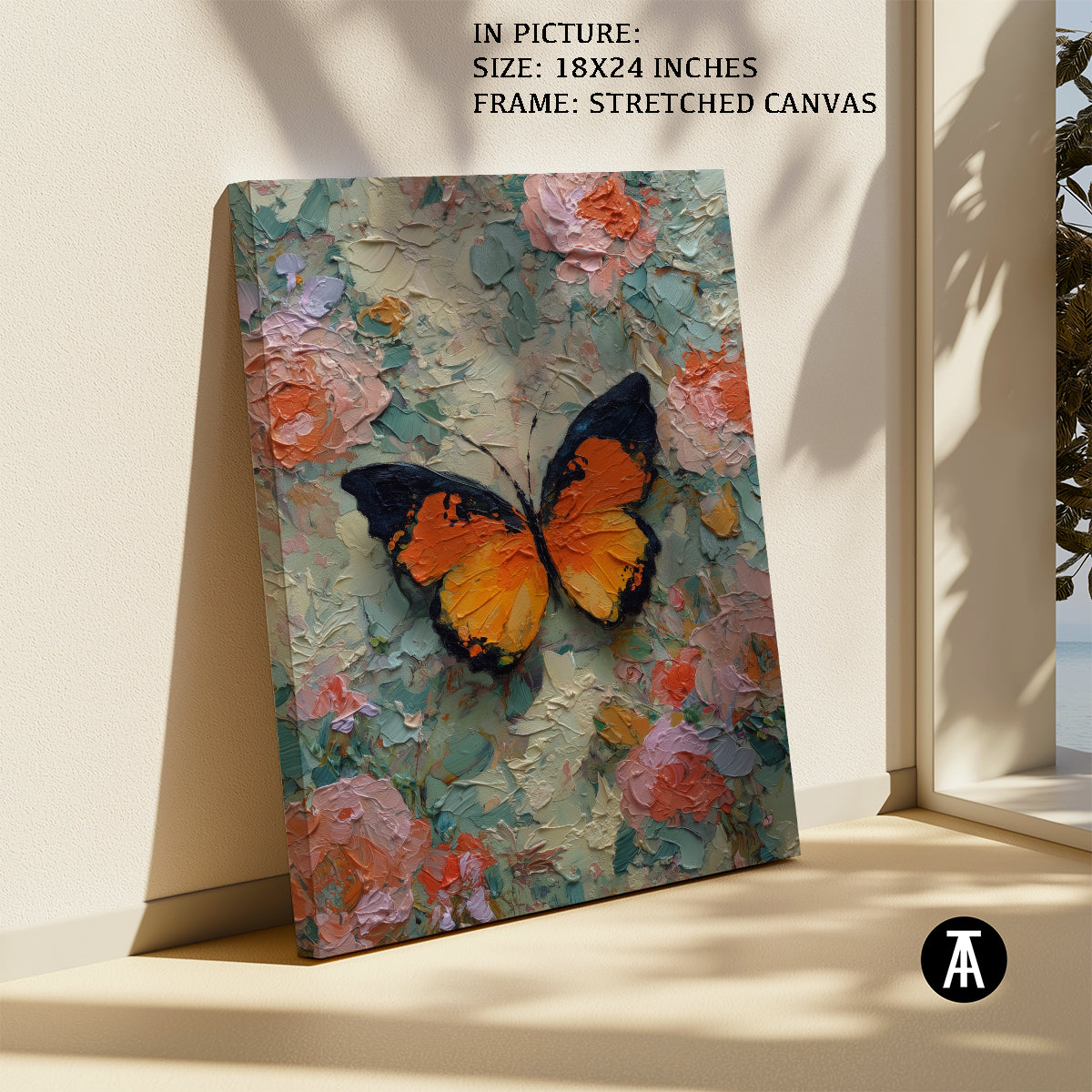 Artwork in Natural Wood Frame