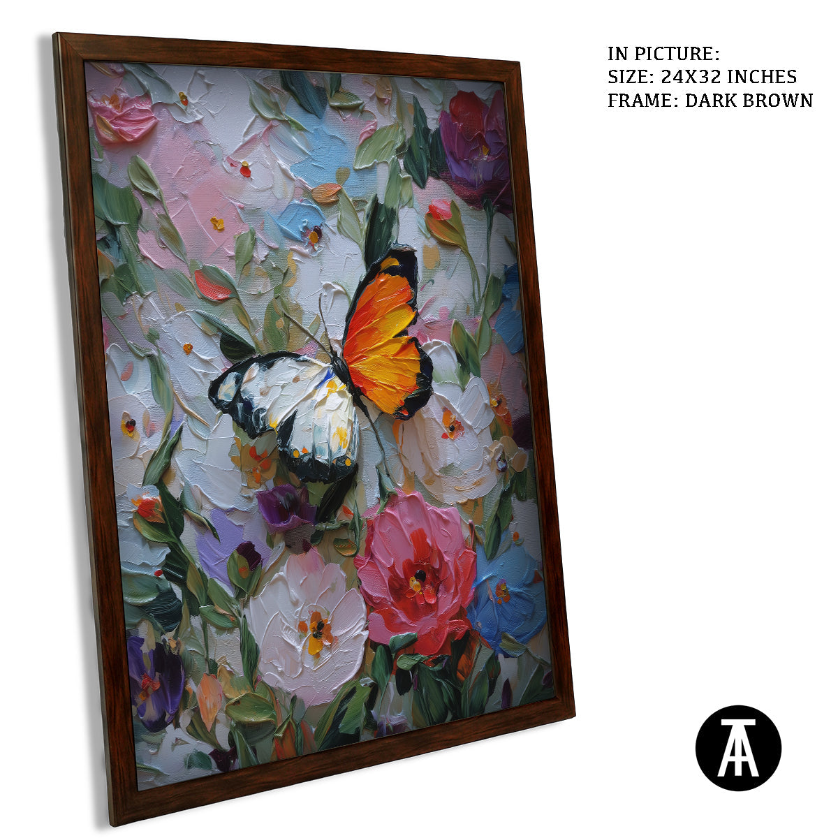 Artwork in Metal Champagne Gold Frame