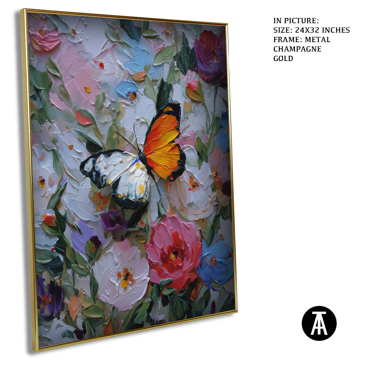 Artwork in Light Brown Frame