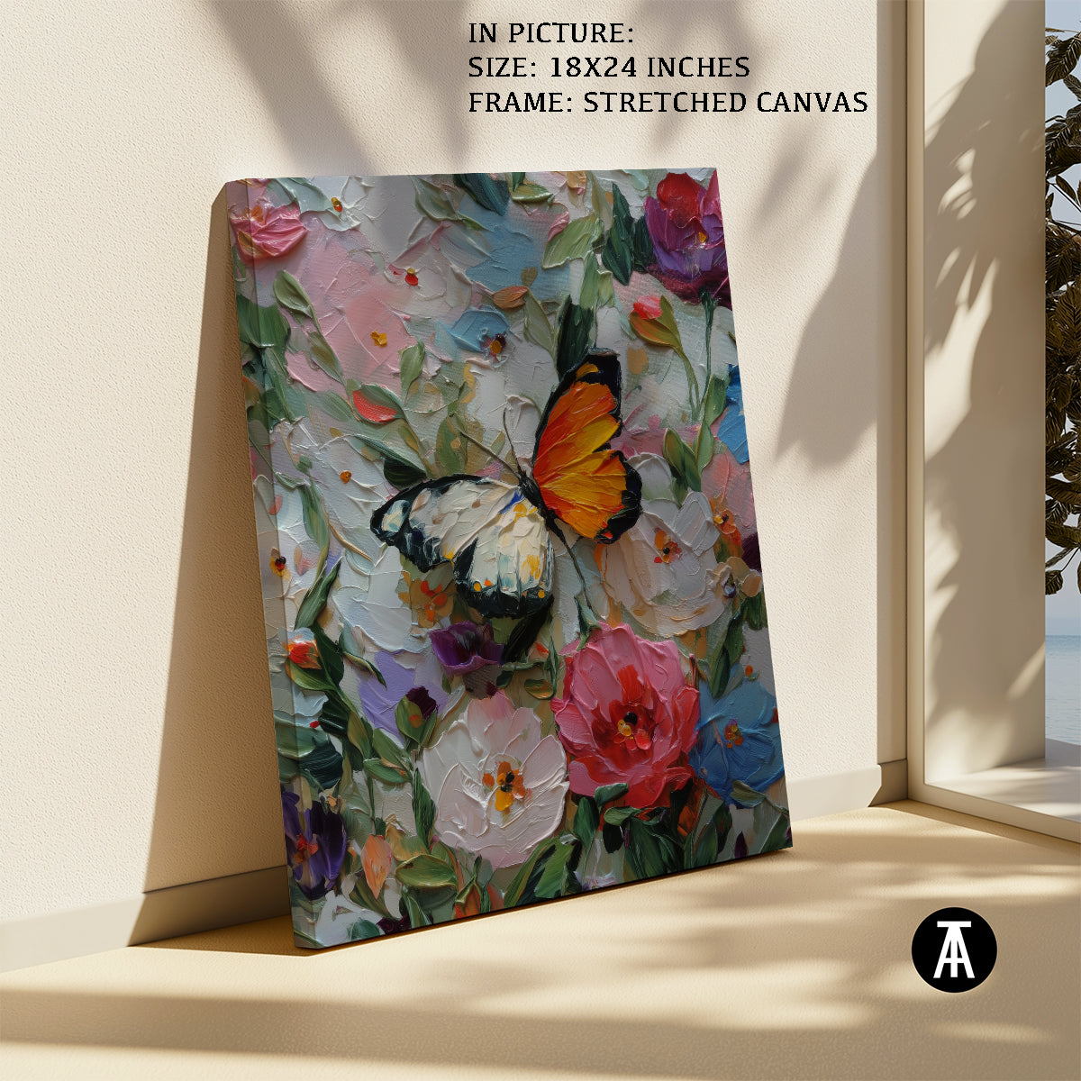 Artwork in Natural Wood Frame