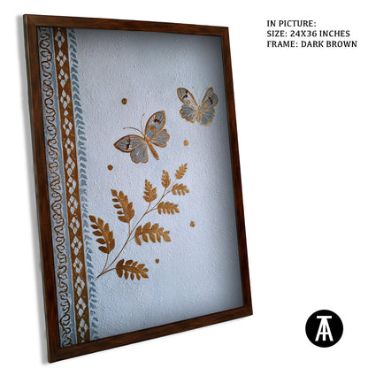 Artwork in Dark Brown Frame