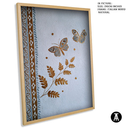 Artwork in Natural Wood Frame