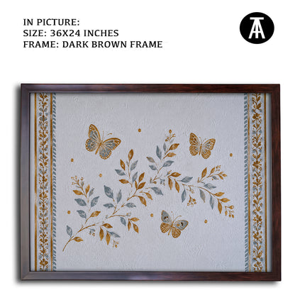 Artwork in Dark Brown Frame