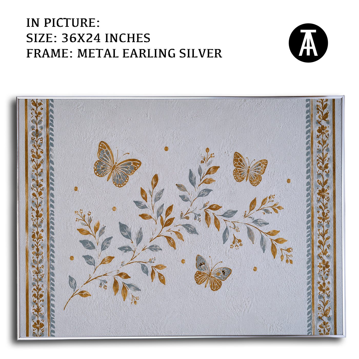 Artwork in Metal Earling Silver Frame