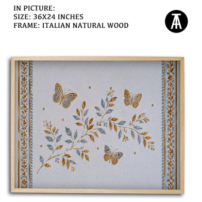 Artwork in Natural Wood Frame