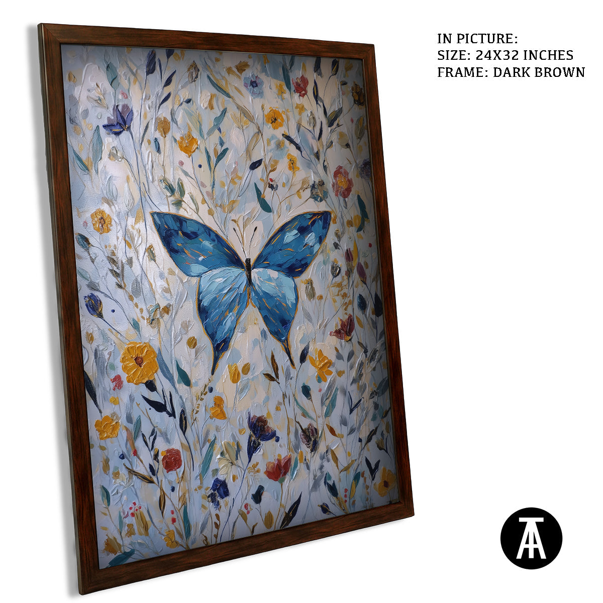 Artwork in Metal Champagne Gold Frame