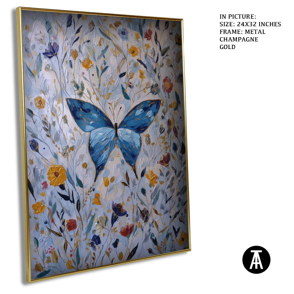 Artwork in Light Brown Frame