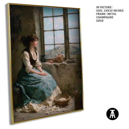 Artwork in Metal Champagne Gold Frame