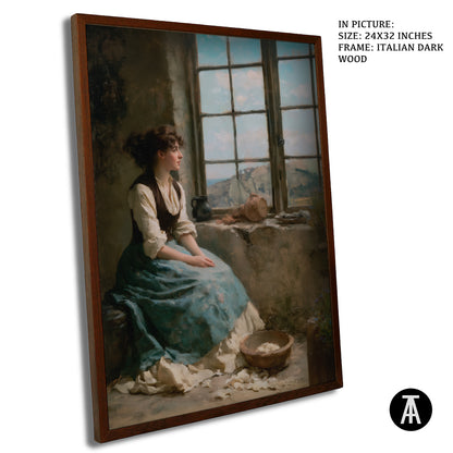 Artwork in Dark Wood Frame