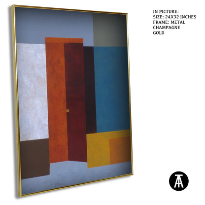 Artwork in Metal Champagne Gold Frame